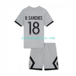 Fußballtrikot Paris Saint-Germain R.Sanches 18 Kinder Auswärts 2022-2023 Kurzarm
