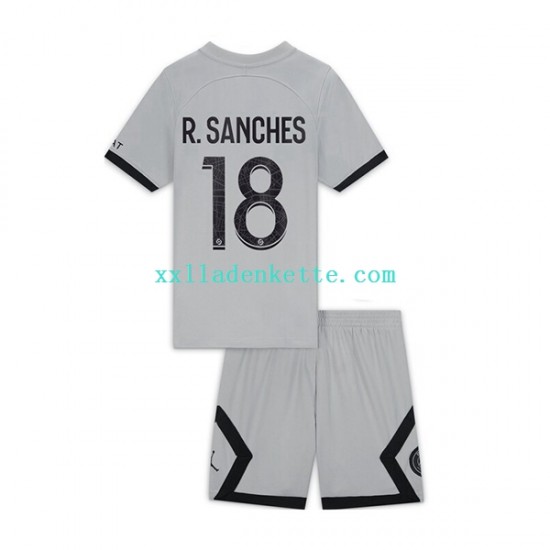 Fußballtrikot Paris Saint-Germain R.Sanches 18 Kinder Auswärts 2022-2023 Kurzarm