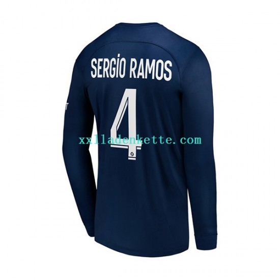 Fußballtrikot Paris Saint-Germain Sergio Ramos 4 Herren Heim 2022-2023 Langarm