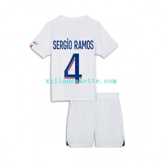 Fußballtrikot Paris Saint-Germain Sergio Ramos 4 Kinder Ausweich 2022-2023 Kurzarm