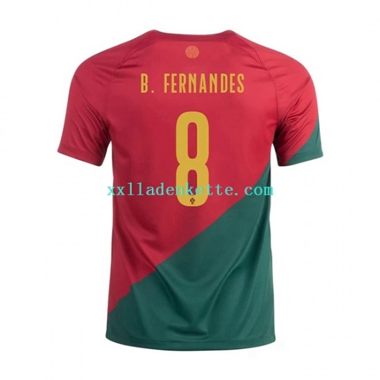 Fußballtrikot Portugal B.Fernandes 8 Herren Heim World Cup 2022 Kurzarm