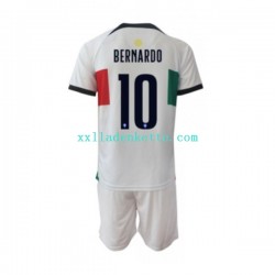 Fußballtrikot Portugal Bernardo 10 Kinder Auswärts World Cup 2022 Kurzarm