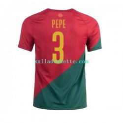 Fußballtrikot Portugal PEPE 3 Herren Heim World Cup 2022 Kurzarm