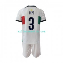 Fußballtrikot Portugal PEPE 3 Kinder Auswärts World Cup 2022 Kurzarm