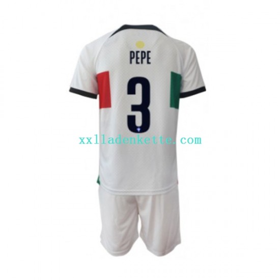 Fußballtrikot Portugal PEPE 3 Kinder Auswärts World Cup 2022 Kurzarm