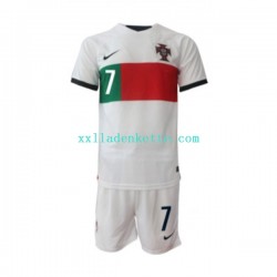 Fußballtrikot Portugal Ronaldo 7 Kinder Auswärts World Cup 2022 Kurzarm