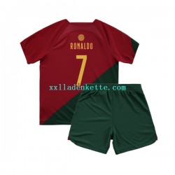 Fußballtrikot Portugal Ronaldo 7 Kinder Heim World Cup 2022 Kurzarm
