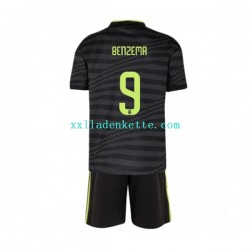 Fußballtrikot Real Madrid Benzema 9 Kinder Ausweich 2022-2023 Kurzarm