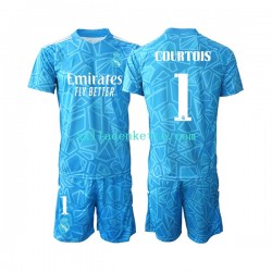 Fußballtrikot Real Madrid Courtois 1 Torwart Kinder Heim 2022-2023 Kurzarm