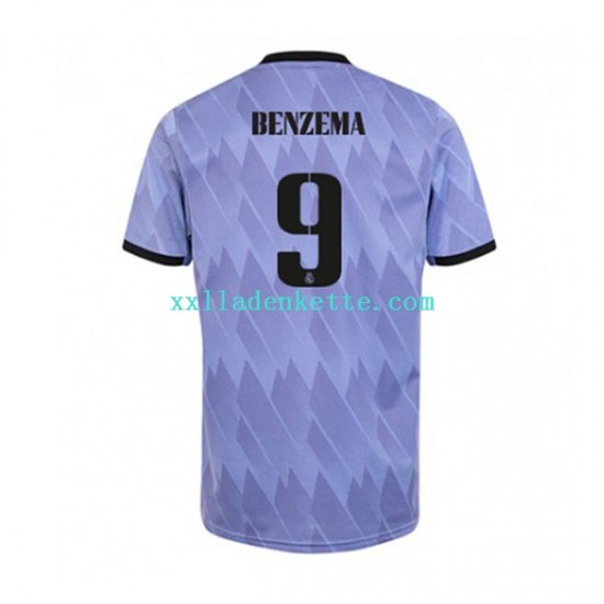 Fußballtrikot Real Madrid Karim Benzema 9 Herren Auswärts 2022-2023 Kurzarm