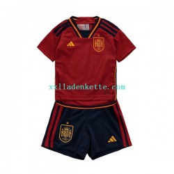 Fußballtrikot Spanien Kinder Heim World Cup 2022 Kurzarm