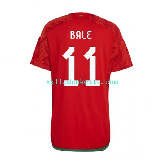 Fußballtrikot Wales Bale 11 Herren Heim World Cup 2022 Kurzarm