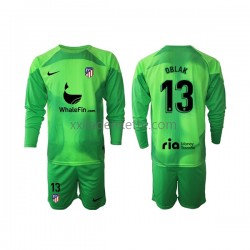 Fußballtrikot Atlético Madrid Jan Oblak 13 Torwart Kinder Heim 2022-2023 Langarm