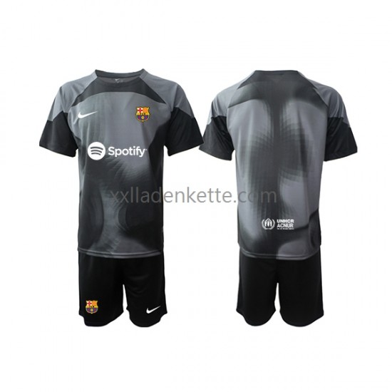 Fußballtrikot FC Barcelona Torwart Kinder Auswärts 2022-2023 Kurzarm