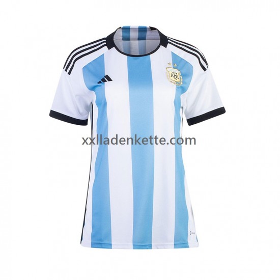 Fußballtrikot Argentinien Dame Heim World Cup 2022 Kurzarm