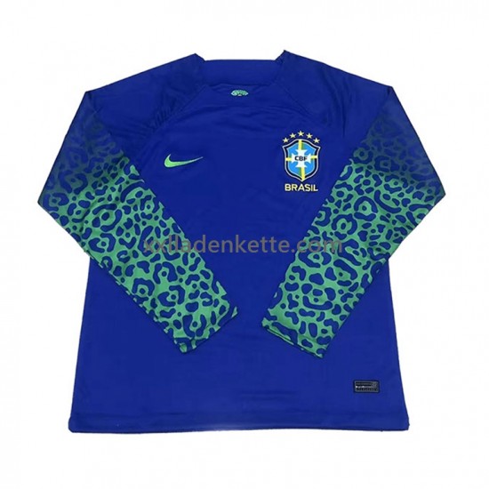 Fußballtrikot Brasilien Herren Auswärts World Cup 2022 Langarm
