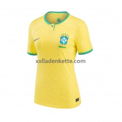 Fußballtrikot Brasilien Dame Heim World Cup 2022 Kurzarm