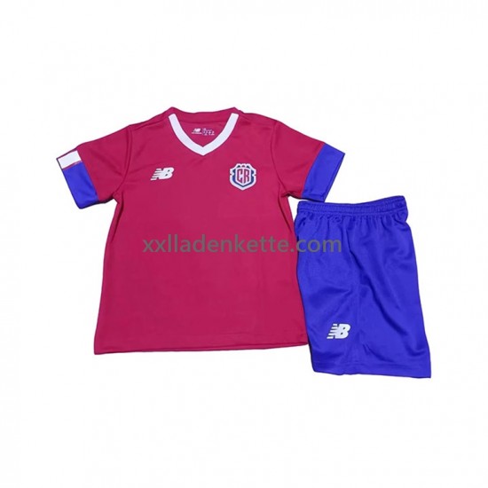 Fußballtrikot Costa Rica Kinder Heim World Cup 2022 Kurzarm