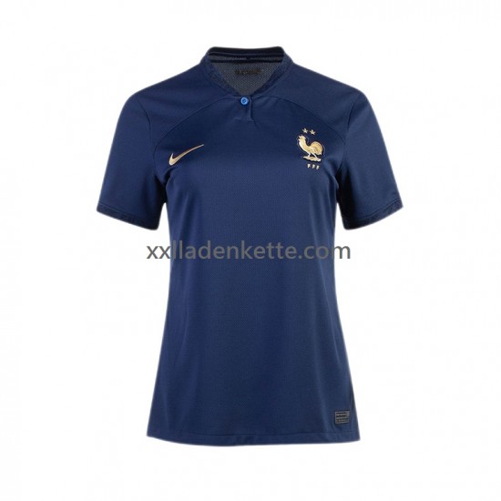 Fußballtrikot Frankreich Dame Heim World Cup 2022 Kurzarm