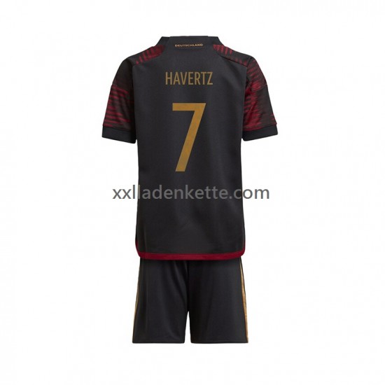 Fußballtrikot Deutschland Havertz 7 Kinder Auswärts World Cup 2022 Kurzarm