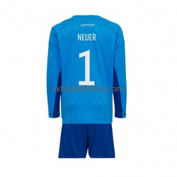 Fußballtrikot Deutschland Manuel Neuer 1 Torwart Kinder Heim World Cup 2022 Langarm