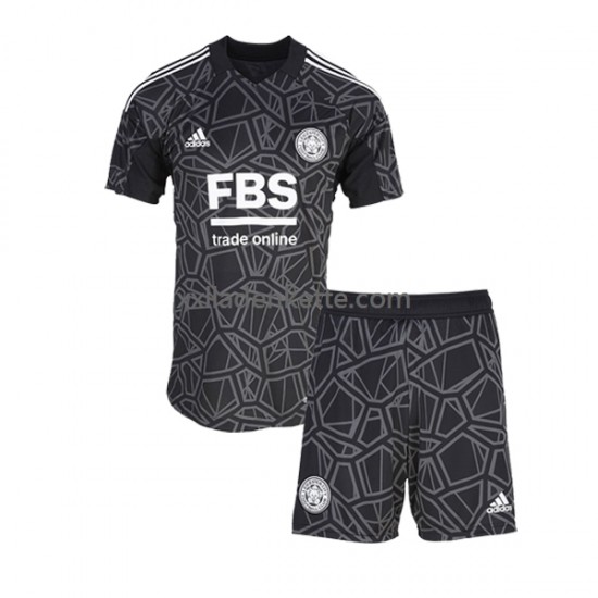 Fußballtrikot Leicester City Torwart Kinder Heim 2022-2023 Kurzarm