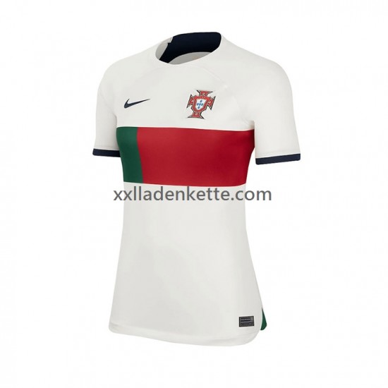 Fußballtrikot Portugal Dame Auswärts World Cup 2022 Kurzarm