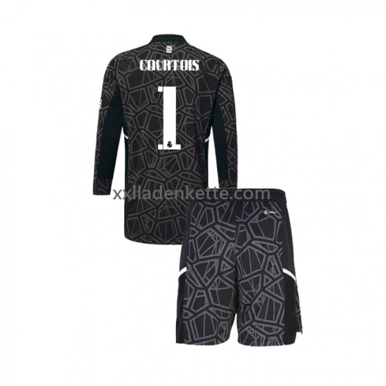 Fußballtrikot Real Madrid Courtois 1 Torwart Kinder Ausweich 2022-2023 Langarm