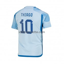 Fußballtrikot Spanien Thiago 10 Herren Auswärts World Cup 2022 Kurzarm