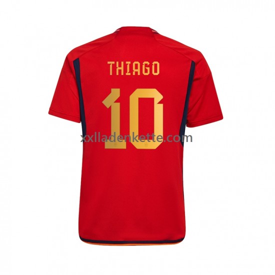 Fußballtrikot Spanien Thiago 10 Herren Heim World Cup 2022 Kurzarm