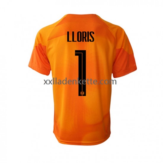 Fußballtrikot Frankreich Hugo Lloris 1 Torwart Herren Auswärts World Cup 2022 Kurzarm
