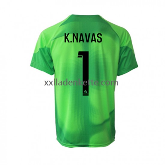Fußballtrikot Paris Saint-Germain Keylor Navas 1 Torwart Herren Heim 2022-2023 Kurzarm