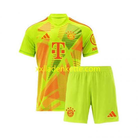 Fußballtrikot FC Bayern München Torwart Kinder Heim 2024-2025 Kurzarm