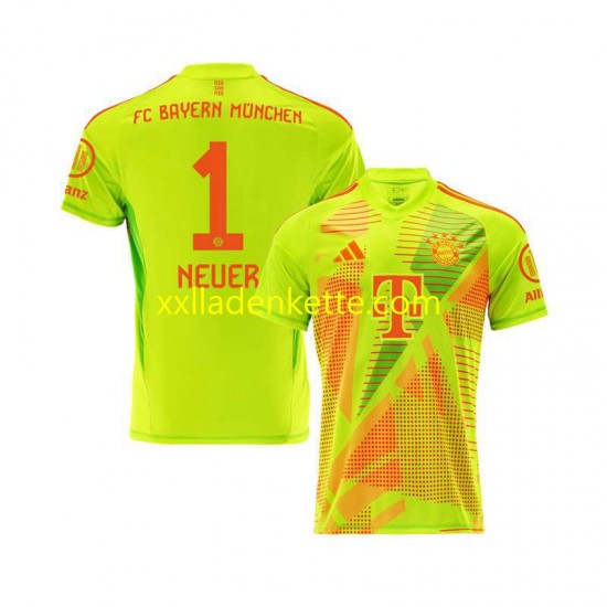 Fußballtrikot FC Bayern München Manuel Neuer 1 Torwart Herren Heim 2024-2025 Kurzarm