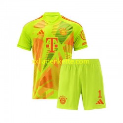 Fußballtrikot FC Bayern München Manuel Neuer 1 Torwart Kinder Heim 2024-2025 Kurzarm