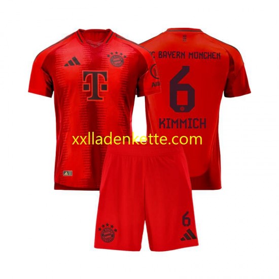 Fußballtrikot FC Bayern München Joshua Kimmich 6 Kinder Heim 2024-2025 Kurzarm