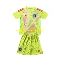 Fußballtrikot Italien Torwart Kinder Heim Euro 2024 Kurzarm