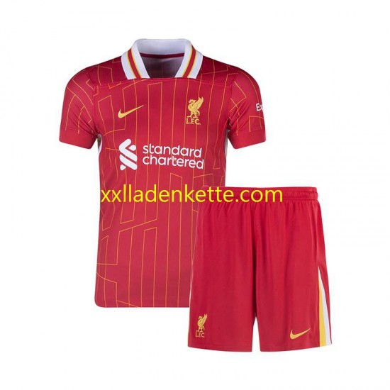 Fußballtrikot Liverpool Kinder Heim 2024-2025 Kurzarm