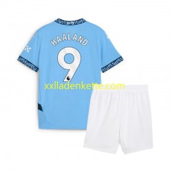 Fußballtrikot Manchester City Erling Haaland 9 Kinder Heim 2024-2025 Kurzarm