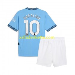 Fußballtrikot Manchester City Jack Grealish 10 Kinder Heim 2024-2025 Kurzarm