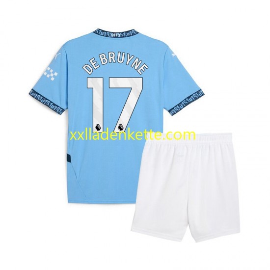 Fußballtrikot Manchester City Kevin De Bruyne 17 Kinder Heim 2024-2025 Kurzarm