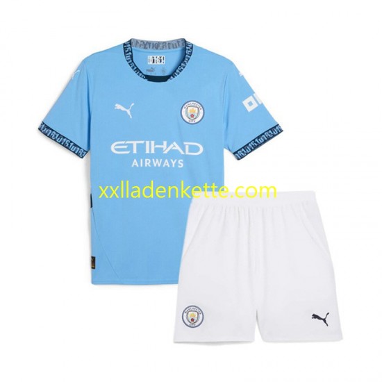 Fußballtrikot Manchester City Kinder Heim 2024-2025 Kurzarm