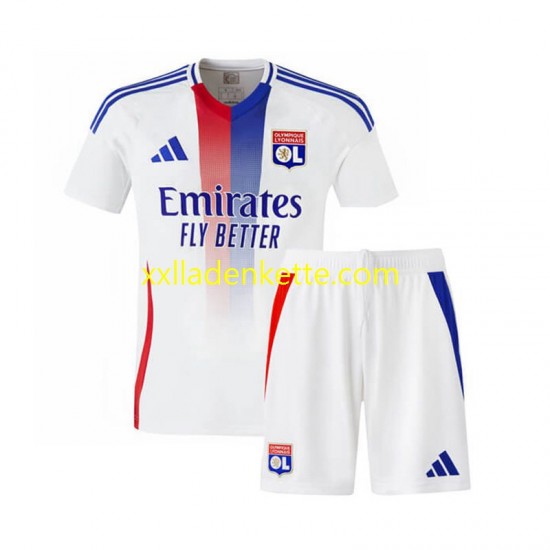 Fußballtrikot Olympique Lyon Kinder Heim 2024-2025 Kurzarm