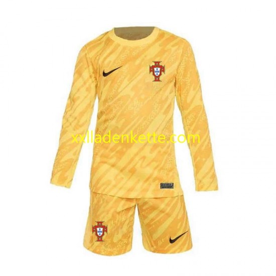 Fußballtrikot Portugal Torwart Kinder Heim Euro 2024 Langarm