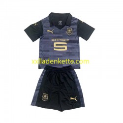 Fußballtrikot Stade Rennes Kinder Ausweich 2023-2024 Kurzarm