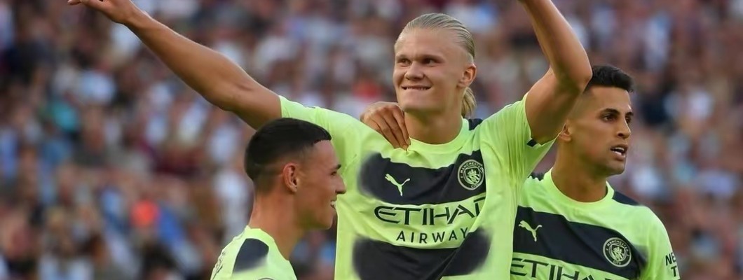 Haaland Manchester City Football Club debütiert mit 2:0 beim West Ham United Football Club